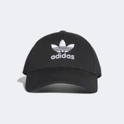 Best Pirce 🥰 Καπέλα Adidas Originals Trefoil ⚾ Baseball Καπέλο BLACK/WHITE 😀