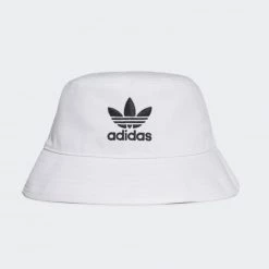 Καλύτερη πώληση 👍 Καπέλα Adidas Originals Adicolor Trefoil Unisex Bucket Hat White 💯