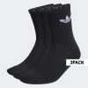 Αγορά 🥰 Κάλτσες Adidas Originals Cushioned Trefoil 3-Pack Unisex Κάλτσες BLACK/WHITE 🤩