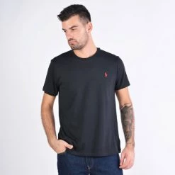 Η καλύτερη συμφωνία ⭐ T-Shirts | Μπλούζα κοντό μανίκι Polo Ralph Lauren Ανδρικό T-Shirt RL BLACK 👍
