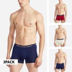 Πολύ καλή προσφορά 🤩 Εσώρουχα Polo Ralph Lauren Bci Ανδρικά Μπόξερ 3-Pack NPT NVY/ETN RED/OAT HTR 🧨
