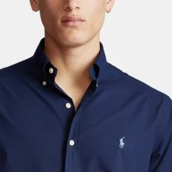 Καλύτερη πώληση 🌟 Πουκάμισα Polo Ralph Lauren Slim Fit Stretch Poplin Ανδρικό Πουκάμισο NEWPORT NAVY 🌟 -adidas-originals Κατάστημα polo ralph lauren cubdppcs long sleeve sport shirt 20
