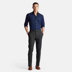Καλύτερη πώληση 🌟 Πουκάμισα Polo Ralph Lauren Slim Fit Stretch Poplin Ανδρικό Πουκάμισο NEWPORT NAVY 🌟 -adidas-originals Κατάστημα polo ralph lauren cubdppcs long sleeve sport shirt 22