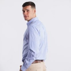 Καλύτερη πώληση 😀 Πουκάμισα Polo Ralph Lauren Ανδρικό Πουκάμισο 2866 BLUE/WHITE HAIRLINE STRIP 🤩 -adidas-originals Κατάστημα polo ralph lauren cubdppcs long sleeve sport shirt 25