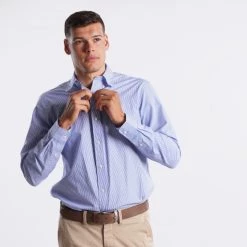 Καλύτερη πώληση 😀 Πουκάμισα Polo Ralph Lauren Ανδρικό Πουκάμισο 2866 BLUE/WHITE HAIRLINE STRIP 🤩 -adidas-originals Κατάστημα polo ralph lauren cubdppcs long sleeve sport shirt 27