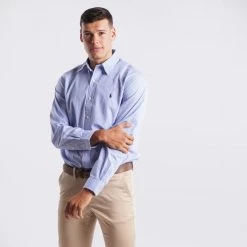 Καλύτερη πώληση 😀 Πουκάμισα Polo Ralph Lauren Ανδρικό Πουκάμισο 2866 BLUE/WHITE HAIRLINE STRIP 🤩 -adidas-originals Κατάστημα polo ralph lauren cubdppcs long sleeve sport shirt 28