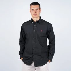 Κουπόνι ⭐ Πουκάμισα Polo Ralph Lauren Ανδρικό Πουκάμισο POLO BLACK 😍