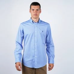 ΧΟΝΔΡΙΚΟ ΕΜΠΟΡΙΟ 🎉 Πουκάμισα Polo Ralph Lauren Ανδρικό Πουκάμισο 2865 BLUE END ON END 🎁