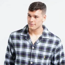 Αγορά ⭐ Ανδρικές Πιτζάμες Polo Ralph Lauren Flannel Ανδρικό Σετ Πιτζάμας 5071 EVERGREEN/YELLOW 🔔 -adidas-originals Κατάστημα polo ralph lauren flannel l s pj set sleep set 3