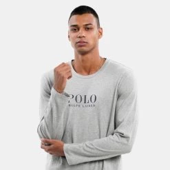 Καλύτερη πώληση ❤️ Ανδρικές Πιτζάμες Polo Ralph Lauren Ανδρική Πιτζάμα με Μακρύ Μανίκι ANDOVER HEATHER BOXED LOGO 😉 -adidas-originals Κατάστημα polo ralph lauren l s crew sleep top 2