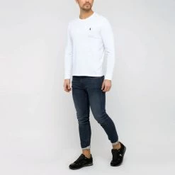 Καλύτερη πώληση 😀 Μπλούζα μακρύ μανίκι Polo Ralph Lauren Ανδρική Μπλούζα με Μακρύ Μανίκι WHITE 👍 -adidas-originals Κατάστημα polo ralph lauren lscncmslm5 long sleeve t shirt 3