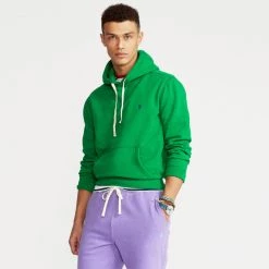 Flash Sale 🧨 Μπλούζες με Κουκούλα Polo Ralph Lauren Ανδρική Μπλούζα με Κουκούλα BILLIARD GREEN 🥰