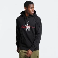 Πολύ καλή προσφορά ❤️ Μπλούζες με Κουκούλα Polo Ralph Lauren Ανδρική Μπλούζα με Κουκούλα POLO BLACK 🌟