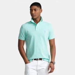 Εκπτωση 🛒 Πόλο Τ-shirts Polo Ralph Lauren Ανδρικό Πόλο T-shirt GREEN ✔️