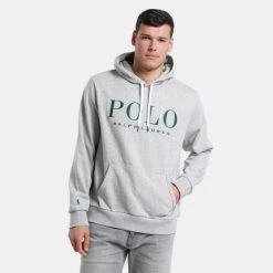 Αγορά 👍 Μπλούζες με Κουκούλα Polo Ralph Lauren Classics 2 Ανδρική Μπλούζα με Κουκούλα GREY 💯