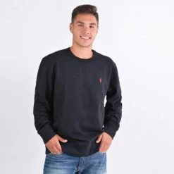 Το φθηνότερο ⌛ Polo Ralph Lauren Φούτερ Ralph Lauren Rl FLeece-Lsl-Knt POLO BLACK 🧨