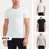 Τοπ 10 💯 T-Shirts | Μπλούζα κοντό μανίκι Polo Ralph Lauren 3-Pack Ανδρικά T-shirt WHITE/BLACK/ANDOVER HTHR 🤩 -adidas-originals Κατάστημα polo ralph lauren s s crew 3 pack crew undershirt