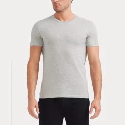 Τοπ 10 💯 T-Shirts | Μπλούζα κοντό μανίκι Polo Ralph Lauren 3-Pack Ανδρικά T-shirt WHITE/BLACK/ANDOVER HTHR 🤩 -adidas-originals Κατάστημα polo ralph lauren s s crew 3 pack crew undershirt 4