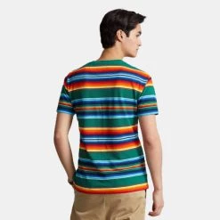 Συμφωνίες ✨ T-Shirts | Μπλούζα κοντό μανίκι Polo Ralph Lauren Ανδρικό T-shirt DESERT AWNING STRIPE FOREST ✔️ -adidas-originals Κατάστημα polo ralph lauren sscnclsm3 short sleeve t shirt 1