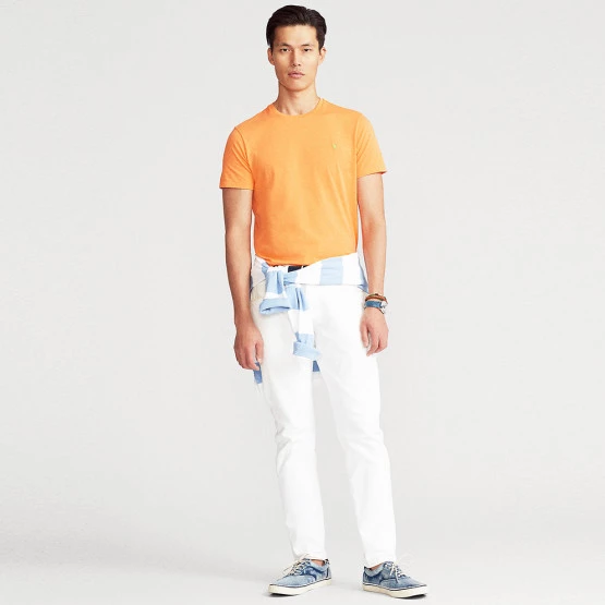 Εξοδος ⌛ T-Shirts | Μπλούζα κοντό μανίκι Polo Ralph Lauren Custom Slim Ανδρικό T-Shirt CLASSIC PEACH/C5368 🔔 6 Εξοδος ⌛ T-Shirts | Μπλούζα κοντό μανίκι Polo Ralph Lauren Custom Slim Ανδρικό T-Shirt CLASSIC PEACH/C5368 🔔 - Image 4