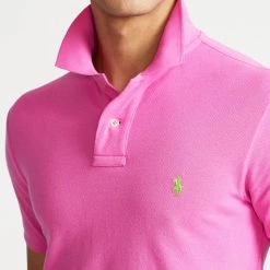 Εκπτωση 💯 Πόλο Τ-shirts Polo Ralph Lauren Ανδρικό Πόλο T-shirt MAUI PINK/C5368 ⭐ -adidas-originals Κατάστημα polo ralph lauren sskccmslm1 short sleeve knit 14