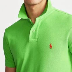Flash Sale 👍 Πόλο Τ-shirts Polo Ralph Lauren Ανδρικό Πόλο T-shirt KIWI LIME/C3867 🧨 -adidas-originals Κατάστημα polo ralph lauren sskccmslm1 short sleeve knit 18