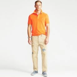 Flash Sale 🎉 Πόλο Τ-shirts Polo Ralph Lauren Ανδρική Πόλο Μπλούζα RESORT ORANGE/C6935 🎁 -adidas-originals Κατάστημα polo ralph lauren sskccmslm1 short sleeve knit 27