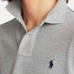 Κουπόνι 👍 Πόλο Τ-shirts Polo Ralph Lauren Ανδρική Πόλο Μπλούζα ANDOVER HEATHER/C7927 👏 -adidas-originals Κατάστημα polo ralph lauren sskccmslm1 short sleeve knit 34