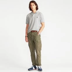 Κουπόνι 👍 Πόλο Τ-shirts Polo Ralph Lauren Ανδρική Πόλο Μπλούζα ANDOVER HEATHER/C7927 👏 -adidas-originals Κατάστημα polo ralph lauren sskccmslm1 short sleeve knit 35