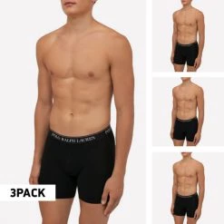 Προώθηση 🤩 Εσώρουχα Polo Ralph Lauren 3 Pack Ανδρικό Μπόξερ POLO BLK/POLO BLK/POLO BLK 🔥
